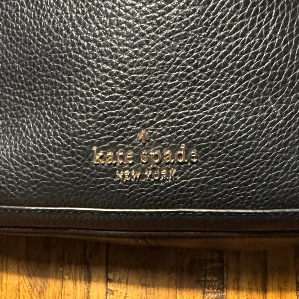 Kate Spade Black Pebbled Black Leather Purse - Picture 3 of 6